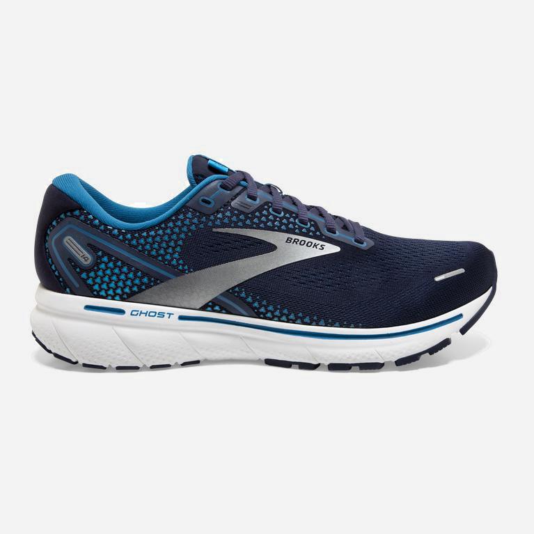 Brooks Ghost 14 Cushioned Hardloopschoenen voor Heren Donkerblauw /Wit (OWPUD-4290)